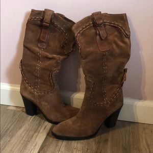Buttero Italian Suede Heeled Boots